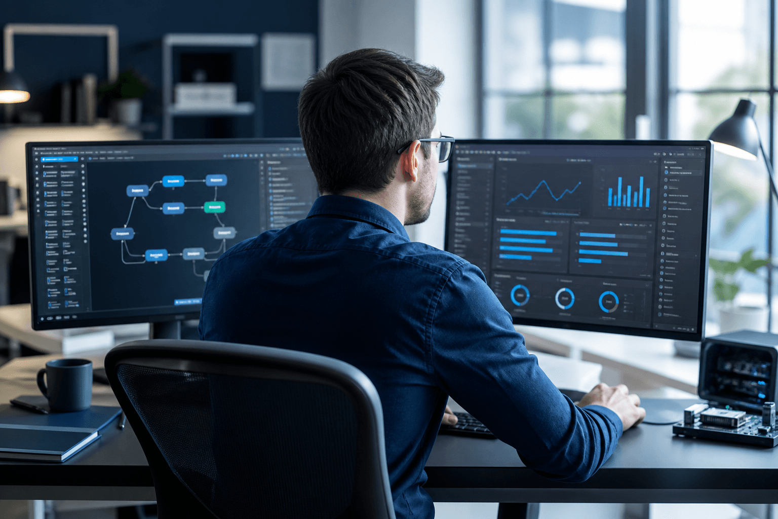 Software engineer building business automation workflows